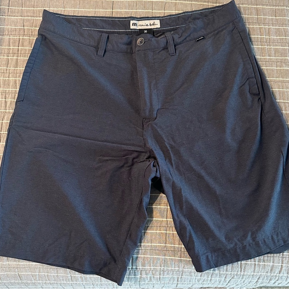 Travis Mathew Dark Blue Flat Front Shorts